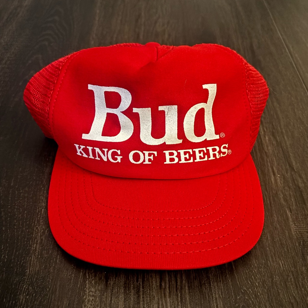 Vintage 80s Budweiser Snapback Trucker Hat